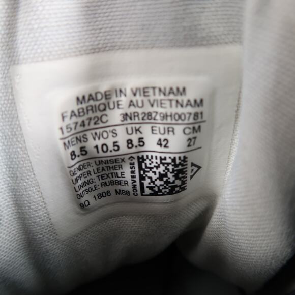 Converse Shoes Mens 8.5 Casual Sneaker Leather Mid Lace Up High Street All Star - Picture 6 of 13